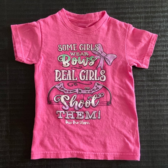 Bass Pro Shops Kids’ Pink Archery T-Shirt XS or 4/5 - Picture 1 of 3